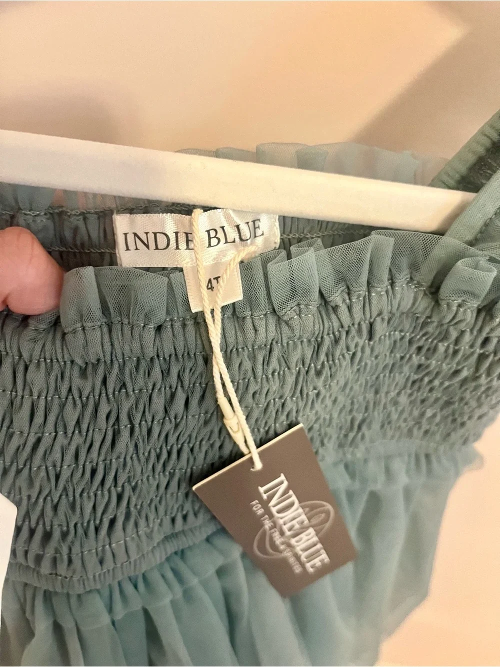 NEW Indie Blue Juliet tulle teal dress 4t